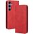 Чехол-книжка Deexe Retro Style для Samsung Galaxy S26 FE - Red: фото 1 из 19