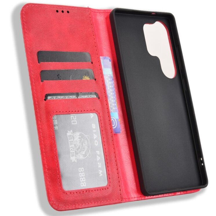 Чохол-книжка Deexe Retro Style для Samsung Galaxy S26 Ultra (S948) - Red: фото 5 з 20