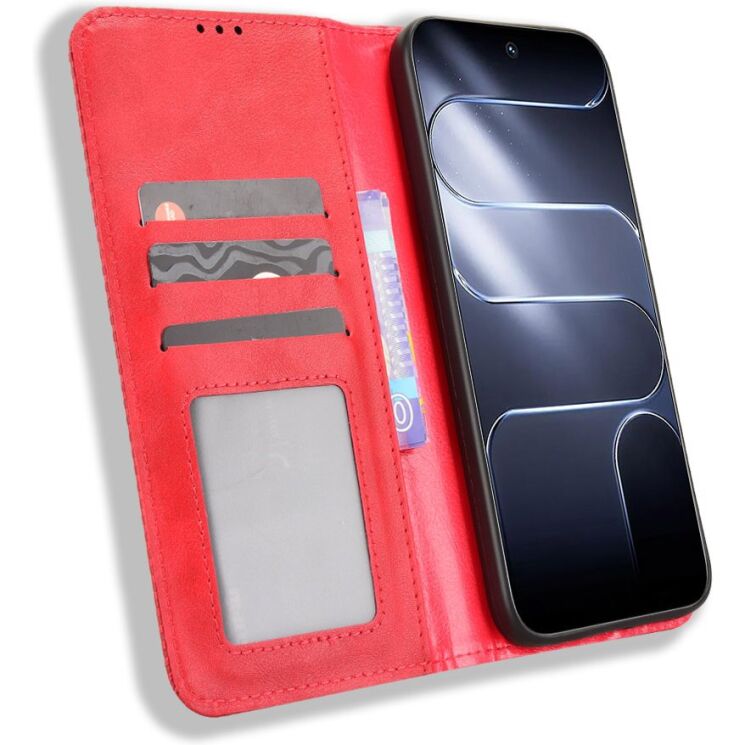 Чохол-книжка Deexe Retro Style для TECNO Spark 50 Pro - Red (269803R) Чохол-книжка Deexe Retro Style для TECNO Spark 50 Pro - Red: фото 6 з 20