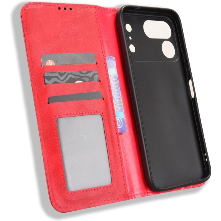 Чохол-книжка Deexe Retro Style для TECNO Spark 50 Pro - Red (269803R) Чохол-книжка Deexe Retro Style для TECNO Spark 50 Pro - Red: фото 5 з 20