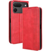 Чохол-книжка Deexe Retro Style для TECNO Spark 50 Pro - Red: фото 1 з 20