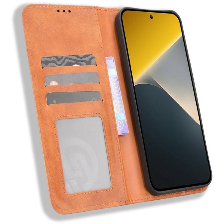 Чохол-книжка Deexe Retro Style для Xiaomi Poco X8 - Brown: фото 5 з 18