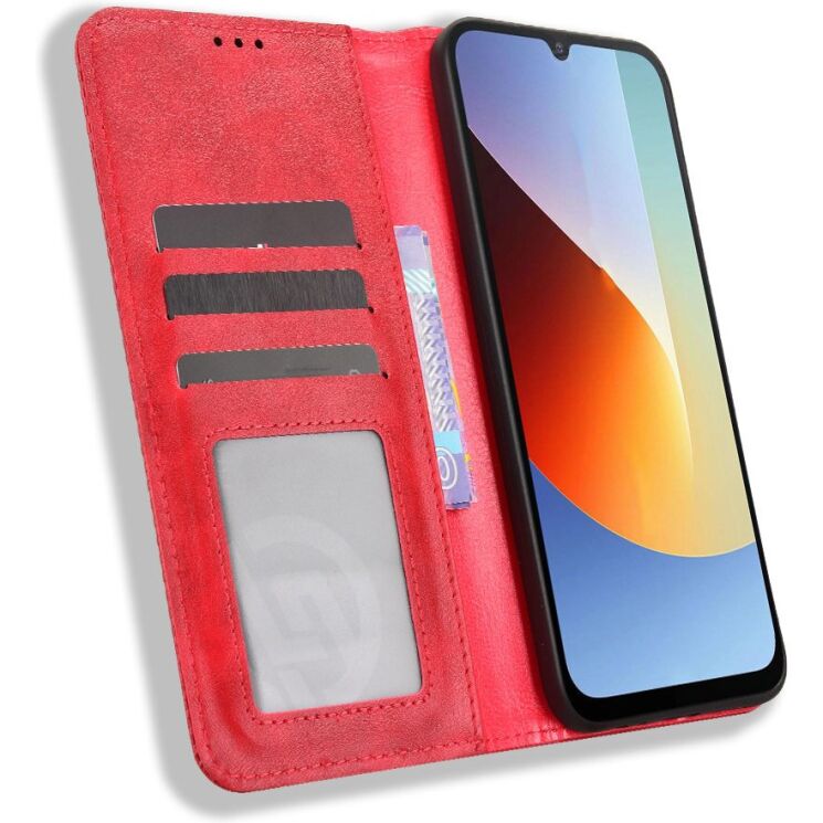 Чехол-книжка Deexe Retro Style для Xiaomi Redmi A7 Pro - Red: фото 4 из 18