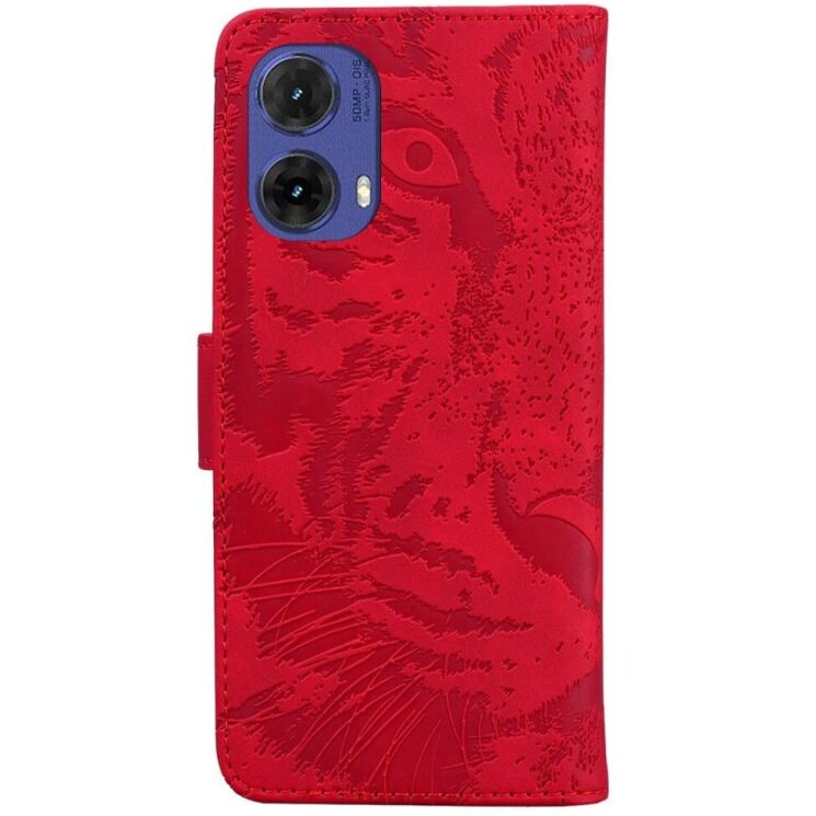 Чехол-книжка Deexe Tiger для Motorola Moto G85 - Red: фото 6 из 7