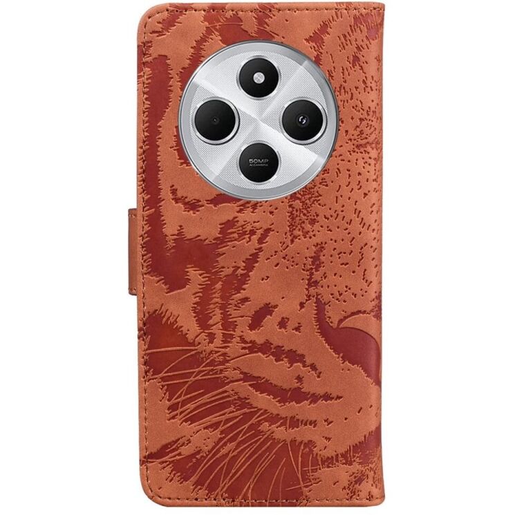 Чехол-книжка Deexe Tiger для Xiaomi Redmi 14C / Redmi A4 5G / Poco C75 - Brown: фото 3 из 7