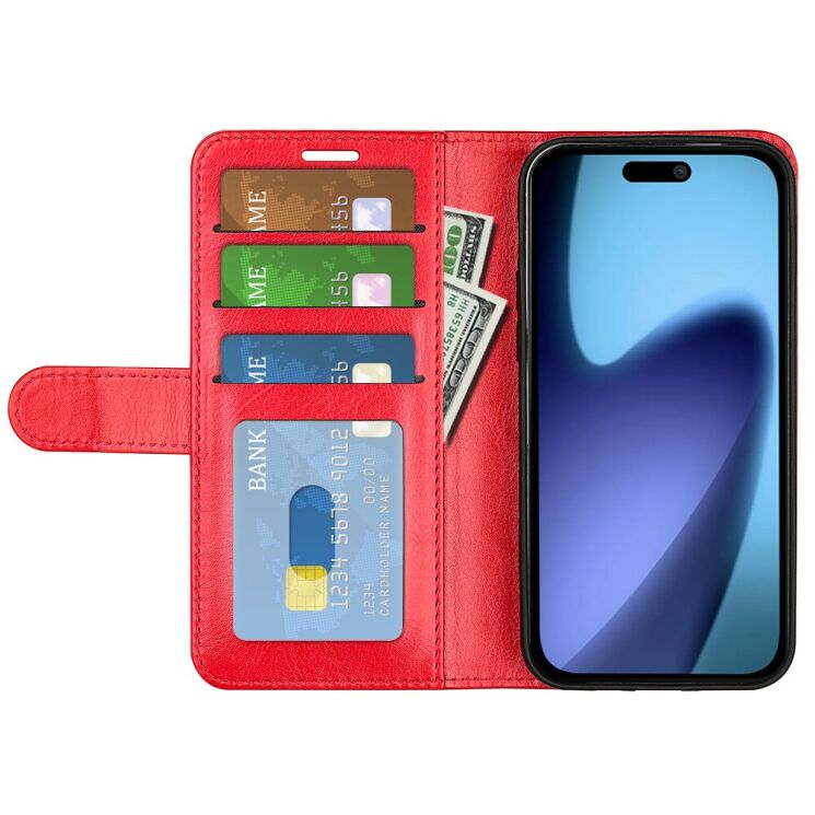 Чохол-книжка Deexe Wallet Style для Apple iPhone 17 Air - Red: фото 4 з 10