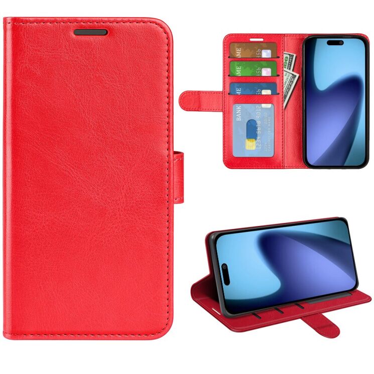 Чохол-книжка Deexe Wallet Style для Apple iPhone 17 Air - Red: фото 6 з 10