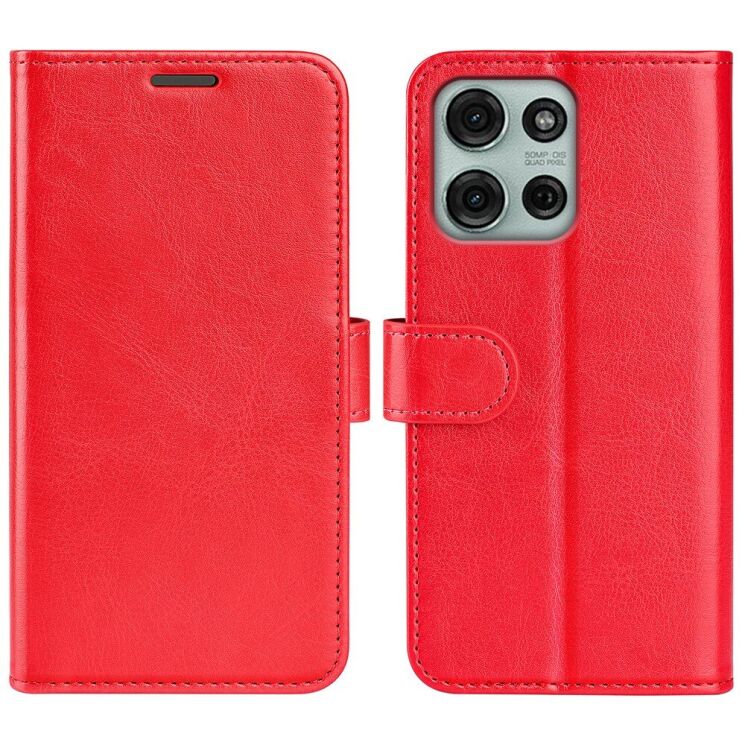 Чехол-книжка Deexe Wallet Style для Motorola Moto G75 - Red: фото 1 из 8