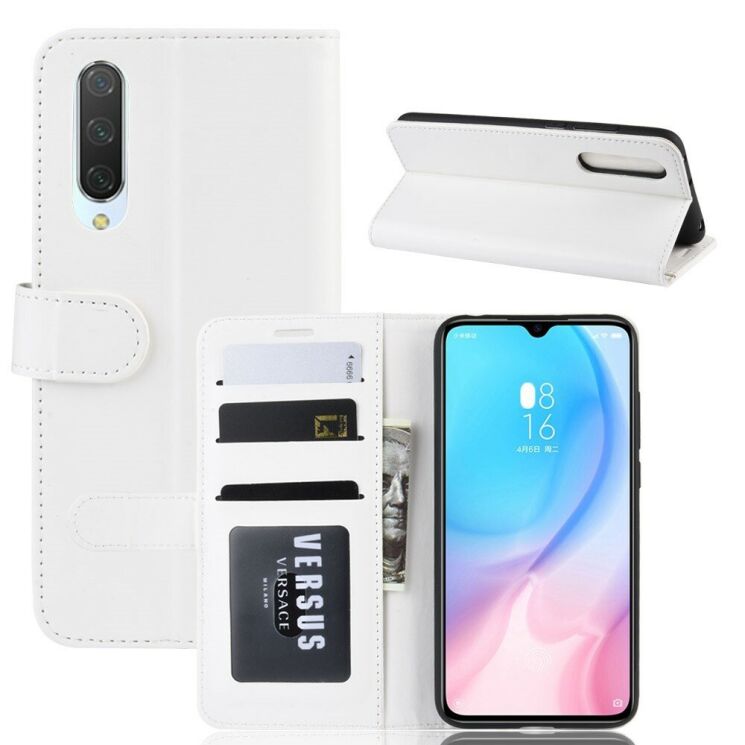 Класичний чохол-книжка Deexe Wallet Style для Xiaomi Mi CC9 / Mi 9 Lite - White: фото 8 з 8