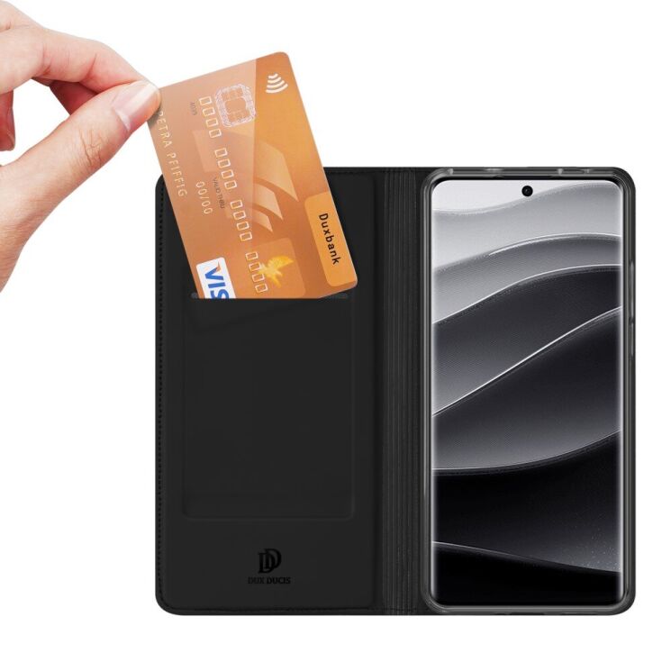 Чехол-книжка DUX DUCIS Skin Pro для Xiaomi Redmi Note 14 Pro 5G / Poco X7 - Black: фото 5 из 9
