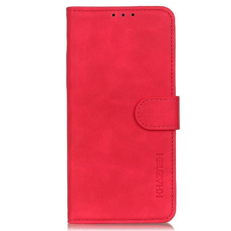 Чехол-книжка KHAZNEH Retro Wallet для Motorola Moto G60s - Red: фото 2 из 8