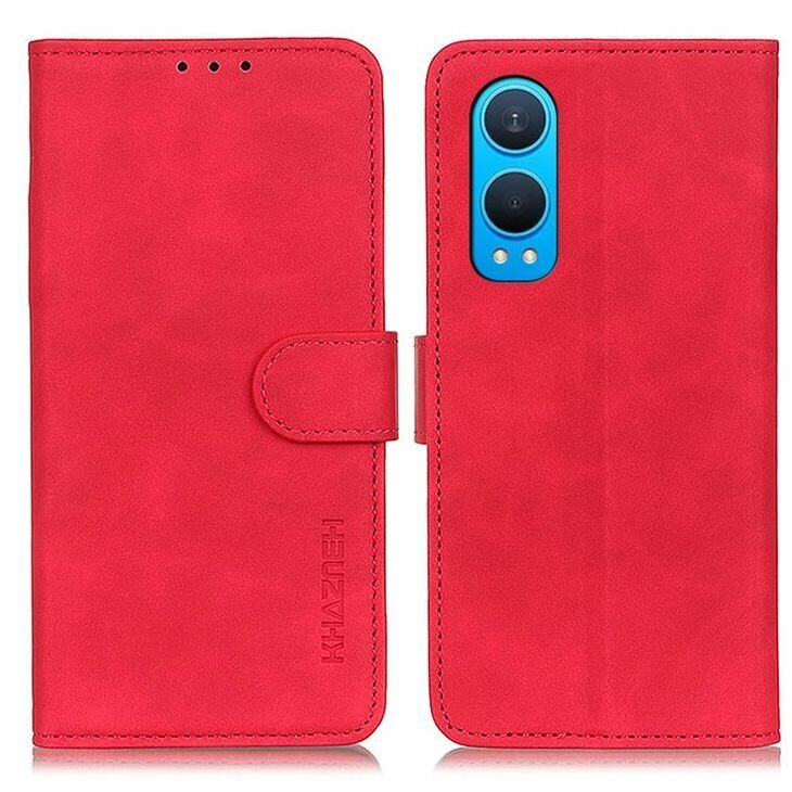 Чехол-книжка KHAZNEH Retro Wallet для OnePlus Nord CE 4 Lite - Red: фото 1 из 8