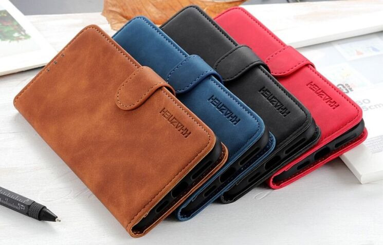 Чохол-книжка з застібкою KHAZNEH Retro Wallet для OPPO A73 (2020) - Black: фото 11 з 12