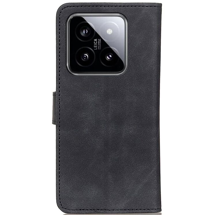 Чехол-книжка KHAZNEH Retro Wallet для Xiaomi 14 Pro - Black: фото 5 из 9