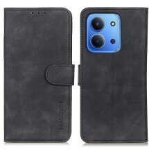 Чохол-книжка KHAZNEH Retro Wallet для Xiaomi Redmi 15C / Poco C85 - Black: фото 1 з 6