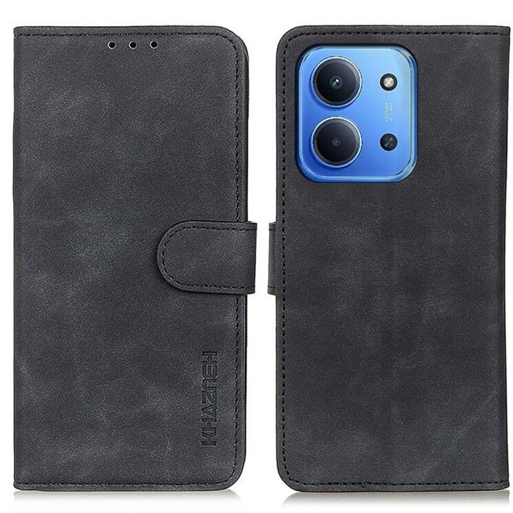 Чохол-книжка KHAZNEH Retro Wallet для Xiaomi Redmi 15C / Poco C85 - Black: фото 1 з 6