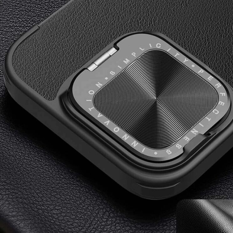 Чехол-книжка NILLKIN Qin Prop Plain Camshield для Apple iPhone 16 Pro - Black: фото 8 из 9