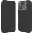 Чехол-книжка NILLKIN Qin Prop Plain Camshield для Apple iPhone 16 Pro - Black (380008B)