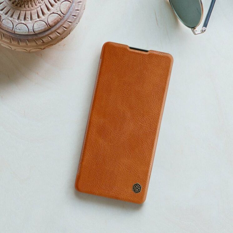 Чохол-книжка NILLKIN Qin Series для Samsung Galaxy S10 Lite (G770) / A91 (A915) - Brown: фото 6 з 17