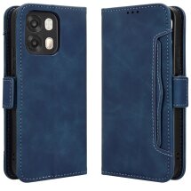Чехол-книжка с карманами Deexe Wallet Stand для OPPO A6s / A6 - Blue: фото 1 из 15