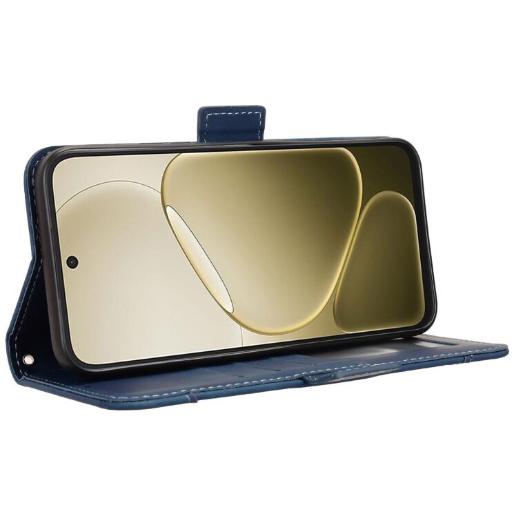 Чехол-книжка с карманами Deexe Wallet Stand для OPPO A6s / A6 - Blue: фото 5 из 15