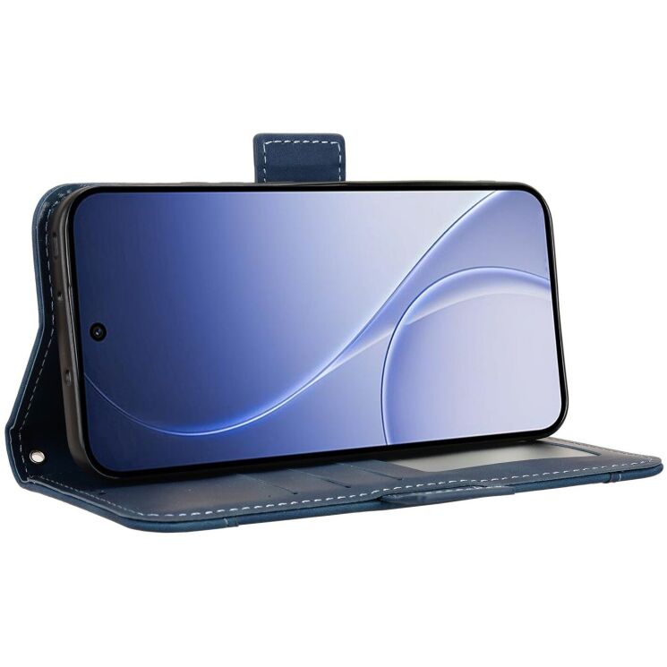 Чехол-книжка с карманами Deexe Wallet Stand для OPPO Reno 15 - Blue: фото 4 из 7