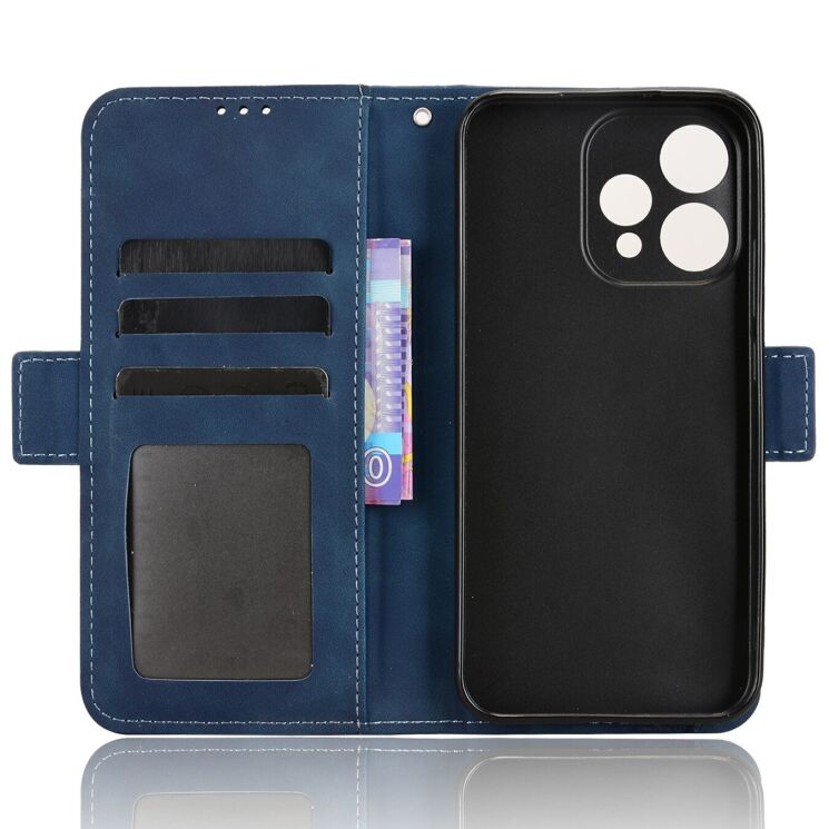 Чехол-книжка с карманами Deexe Wallet Stand для OPPO Reno 15 - Blue: фото 2 из 7