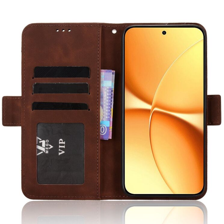 Чохол-книжка з кишеньками Deexe Wallet Stand для Xiaomi Poco X8 Pro Max - Brown (408903Z) Чохол-книжка з кишеньками Deexe Wallet Stand для Xiaomi Poco X8 Pro Max - Brown: фото 5 з 17