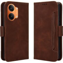 Чехол-книжка с карманами Deexe Wallet Stand для Xiaomi Poco X8 Pro Max - Brown: фото 1 из 17