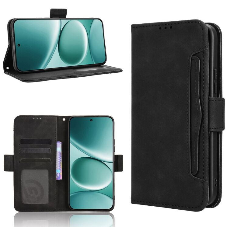 Чохол-книжка з кишеньками Deexe Wallet Stand для Xiaomi Redmi Note 15 Pro 5G - Black: фото 8 з 17