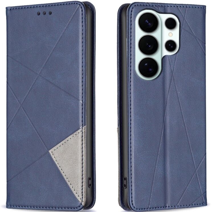 Чехол-книжка с карманами UniCase Geometric Pattern для Samsung Galaxy S26 Ultra - Blue: фото 1 из 10