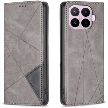Чохол-книжка з кишеньками UniCase Geometric Pattern для Xiaomi 17T - Grey: фото 1 з 11