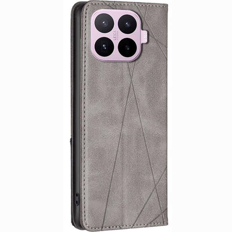 Чохол-книжка з кишеньками UniCase Geometric Pattern для Xiaomi 17T - Grey: фото 3 з 11