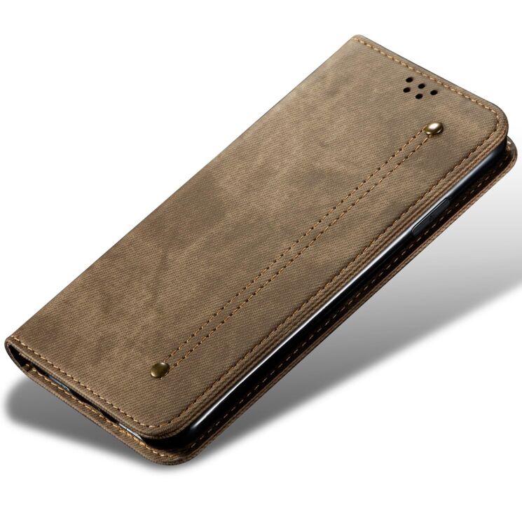 Чохол-книжка з кишеньками UniCase Jeans Wallet для Samsung Galaxy A57 (A576) - Khaki: фото 4 з 7