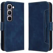 Чохол-книжка з кишеньками Deexe Wallet Stand для Infinix Hot 70 Pro - Blue: фото 1 з 15
