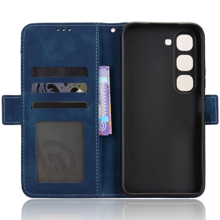 Чохол-книжка з кишеньками Deexe Wallet Stand для Infinix Hot 70 Pro - Blue: фото 4 з 15