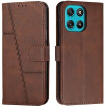 Чехол-книжка с застежкой UniCase Jet Cover для Motorola Moto G57 / G57 Power / G67 Power - Brown: фото 1 из 10