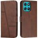 Чехол-книжка с застежкой UniCase Jet Cover для Motorola Moto G57 / G57 Power / G67 Power - Brown (403306Z). Фото 1 из 10