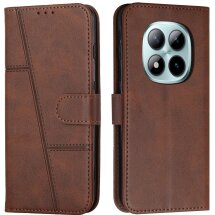 Чехол-книжка с застежкой UniCase Jet Cover для Xiaomi Redmi Note 15 Pro - Brown: фото 1 из 10