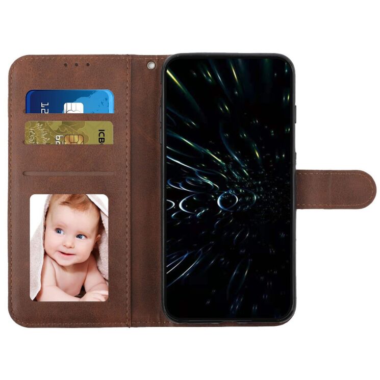 Чехол-книжка с застежкой UniCase Jet Cover для Xiaomi Redmi Note 15 Pro - Brown: фото 2 из 10
