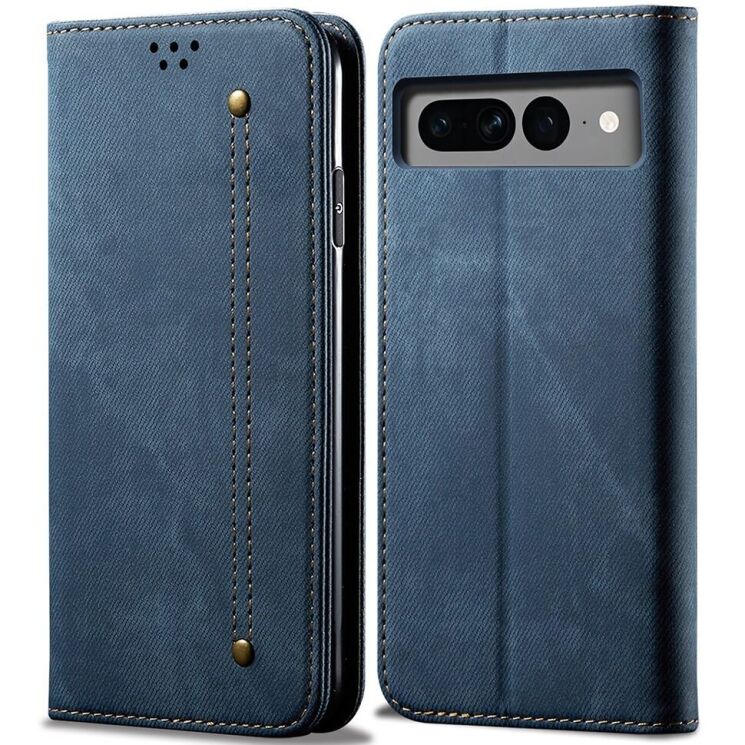 Чехол-книжка UniCase Jeans Wallet для Google Pixel 8 Pro - Blue: фото 1 из 6