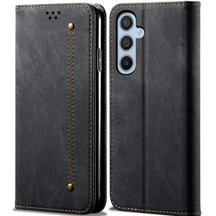Чохол-книжка UniCase Jeans Wallet для Samsung Galaxy M34 (M346) - Black: фото 1 з 6