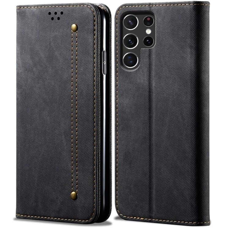 Чехол-книжка UniCase Jeans Wallet для Samsung Galaxy S25 Ultra (S938) - Black: фото 1 из 6