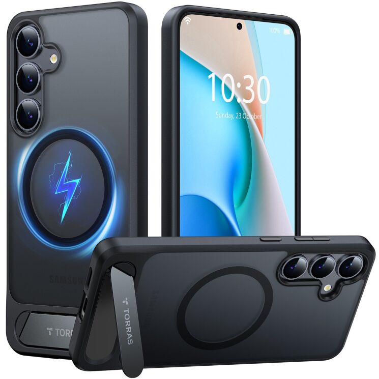 Чехол с подставкою TORRAS Ostand L1 (with MagSafe) для Samsung Galaxy S26 Plus - Black: фото 1 из 8