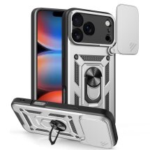 Чохол із захистом камери Deexe Armor Shield для iPhone 18 Pro Max / 17 Pro Max - Silver: фото 1 з 9