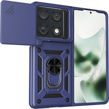 Чохол із захистом камери Deexe Armor Shield для Motorola Razr Fold - Blue: фото 1 з 9