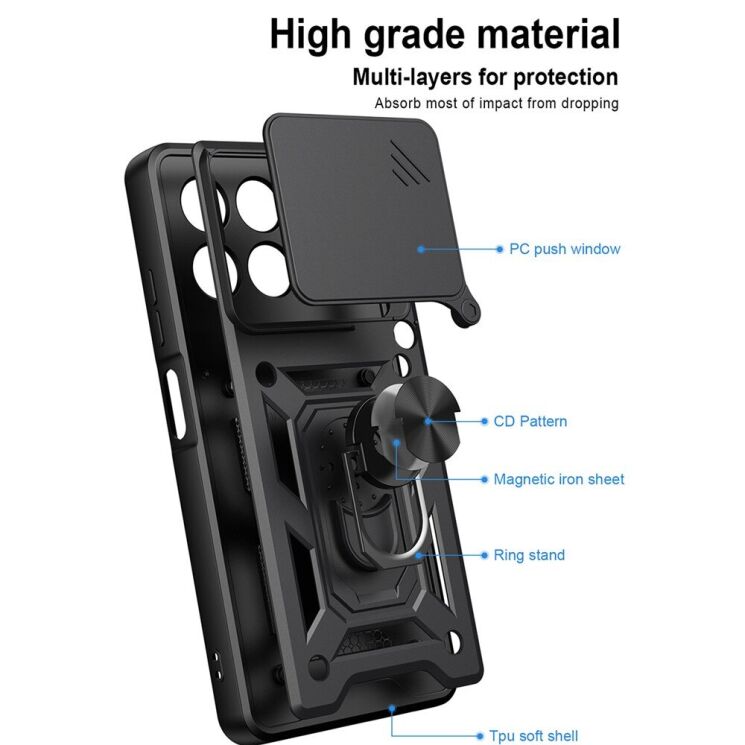 Чохол із захистом камери Deexe Armor Shield для ZTE Blade A56 - Silver (391119S) Чохол із захистом камери Deexe Armor Shield для ZTE Blade A56 - Silver: фото 8 з 10