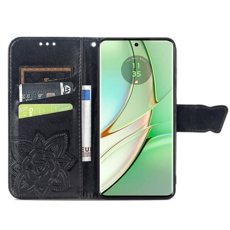 Чехол UniCase Butterfly Pattern для Motorola Moto G75 - Black: фото 2 из 10