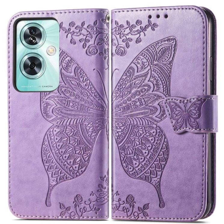 Чехол UniCase Butterfly Pattern для OnePlus Nord N30 SE - Light Purple: фото 1 из 8