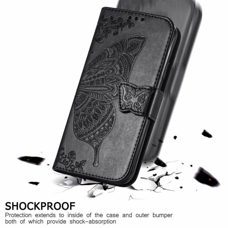 Чехол UniCase Butterfly Pattern для Realme 12 Pro / 12 Pro+ - Black: фото 7 из 8